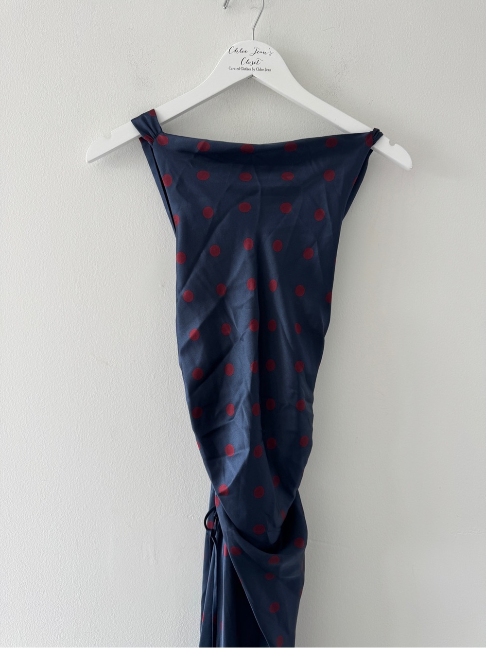 REFORMATION Anaiis Silk Dress in Venetian Dot 4 - Picture 3 of 6